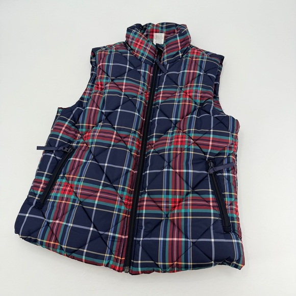 Vera Bradley Tartan Plaid Puffer Quilted Vest Fleece Lined Size Small - Picture 2 of 6